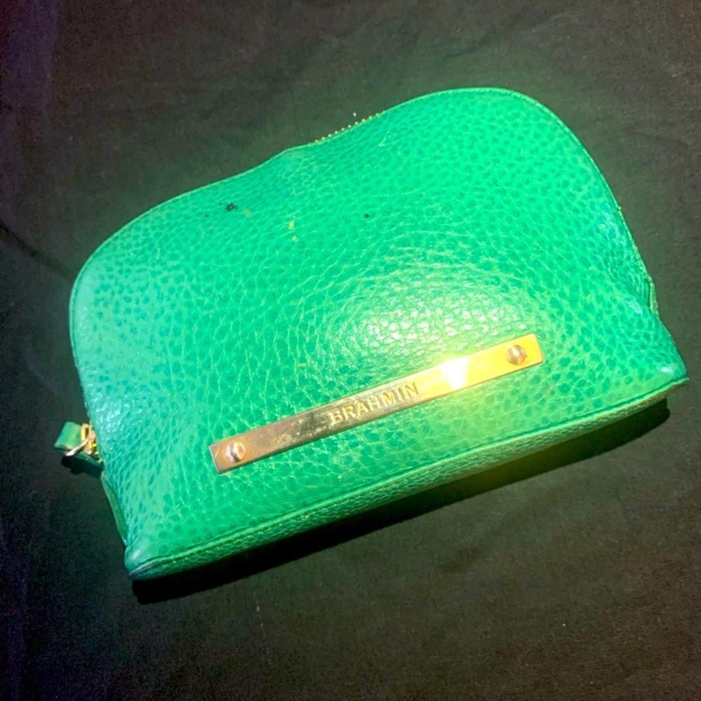 Brahmin Kelly Green Makeup Bag